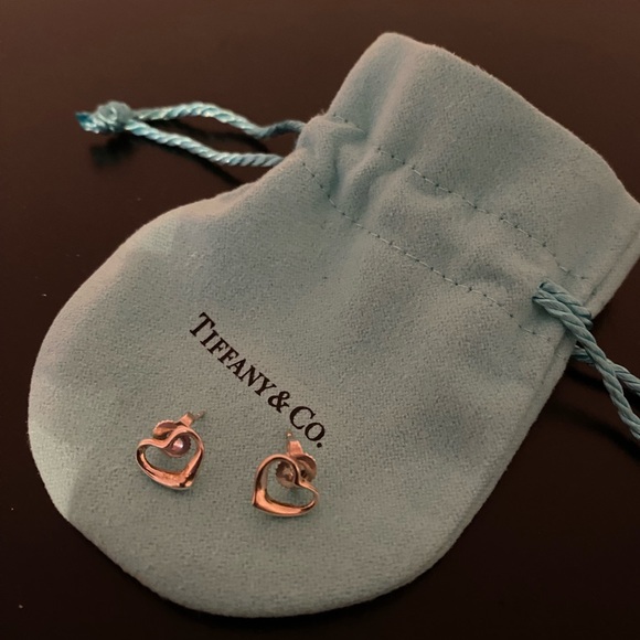 Tiffany & Co. Jewelry - Vintage Tiffany’s Elsa Peretti Silver Open Heart Earrings